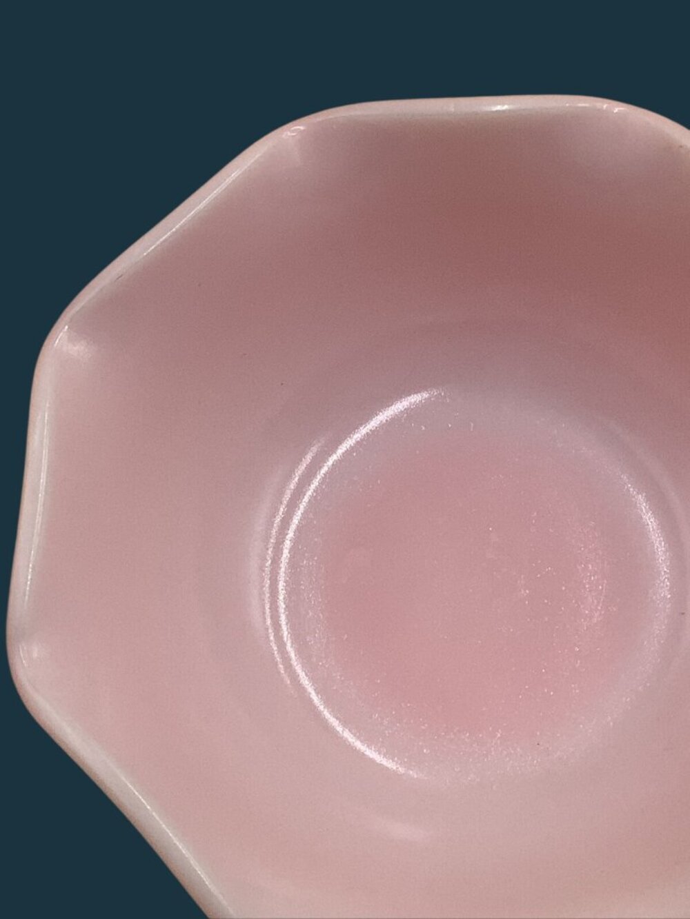 Vintage Hazel-Atlas Art Glass Ripple Cereal/Dessert Crinoline Bowl 5.25"D Pink - Picture 5 of 7